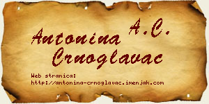 Antonina Crnoglavac vizit kartica